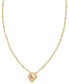 Фото #1 товара Kendra Scott 14k Gold-Plated Framed Drusy Stone 19" Adjustable Pendant Necklace