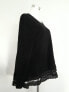 Фото #4 товара Style & Co Women's Scope Neck Lace Mesh Hem Crochet Sweater Black M