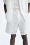 100% linen bermuda shorts