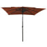 Фото #3 товара Садовый зонт vidaXL Sonnenschirm 3-слойный с мастом из порошкового алюминия - Терракота-красный