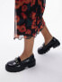 Topshop Lacey chunky loafer in black