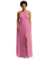 ფოტო #3 პროდუქტის Plus Size Diamond Halter Maxi Dress with Adjustable Straps