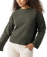 ფოტო #3 პროდუქტის Women's Ottoman Stitch Crewneck Sweater