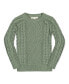 ფოტო #1 პროდუქტის Boys Organic Long Sleeve Raglan Fisherman Cable Sweater