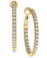ფოტო #5 პროდუქტის Diamond In & Out Hoop Earrings (1 ct. t.w.) in 14k Gold