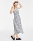 Фото #2 товара Women's Smocked Tank Midi Dress, Created for Macy's