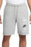 Shorts Club Swoosh Mens Polarlı Erkek Şort Melanj Gri