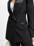 ASOS DESIGN double breasted tux suit blazer in black