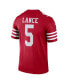 Фото #4 товара Men's Trey Lance Scarlet San Francisco 49ers Legend Jersey