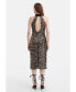 Фото #7 товара Women's Sequined Mock-Neck Midi Dress