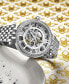 ფოტო #3 პროდუქტის Women's Automatic Silver-Tone Stainless Steel Link Bracelet Watch 38mm