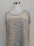 Style & Co Women's Lace Yok Sleeve Scoop Neck Sweater Long Sleeve Marled Gray M