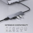 AUKEY CB-H36 - USB 2.0 - USB 3.2 Gen 1 (3.1 Gen 1) Type-A - 5000 Mbit/s - Silver - Aluminium - Round cable