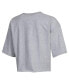 ფოტო #3 პროდუქტის Women's Gray Nebraska Huskers Boyfriend Cropped T-shirt
