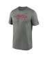 ფოტო #2 პროდუქტის Men's Heather Gray Arizona Cardinals Sideline Legend Performance T-shirt