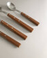 4-piece cutlery with wooden handle