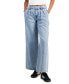 Фото #4 товара Women's High-Rise Pleat Front Wide-Leg Jeans, Created for Macy's