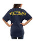 ფოტო #4 პროდუქტის Women's Navy West Virginia Mountaineers Oversized T-shirt