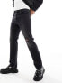 Фото #2 товара ASOS DESIGN straight leg jeans with knee rip in vintage washed black