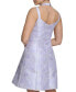Women's V-Neck Jacquard A-Line Dress