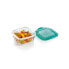 Фото #2 товара Квадратная коробочка для завтраков с крышкой Luminarc Keep'n Lagon 10 x 5,4 cm бирюзовый 380 ml Двухцветный Cтекло (6 штук)
