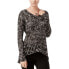 Фото #1 товара Bar III Women's Marled High Low V Neck Sweater Black Size XS