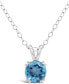 ფოტო #1 პროდუქტის Gemstone Pendant Necklace in Sterling Silver