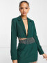 Фото #1 товара Saint Genies tailored blazer co-ord with embellishment trim in emerald green
