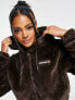 Фото #7 товара ellesse coffee pack faux fur hoodie in brown