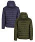 Фото #2 товара Men's Sherpa Lined Hooded Puffer Jacket, Pack of 2