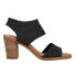 Фото #1 товара TOMS Majorca Cutout Block Heels Womens Black Casual Sandals 10020744T-001