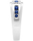 ფოტო #5 პროდუქტის Men's Sapphire (5/8 ct. t.w.) & Diamond (1/20 ct. t.w.) Ring in 10k White Gold