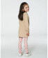 Фото #2 товара Big Girls Printed Leggings Pink With White Flowers