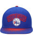 ფოტო #2 პროდუქტის Men's Blue Philadelphia 76ers Hardwood Classics Energy Re-Take Speckle Brim Snapback Hat