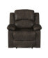 34.75" Steel Dayton Faux Suede Manual Recliner