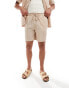 South Beach tonal seersucker stripe beach short in oat