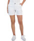 Фото #1 товара Petite Mid Rise Zig Zag Stitch Cargo Shorts, Created for Macy's