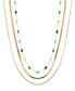 ფოტო #1 პროდუქტის Crystal Bead Layered 3 Piece Necklace Set