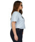 ფოტო #3 პროდუქტის Plus Size Sequin Logo Cotton T-Shirt