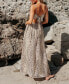 ფოტო #4 პროდუქტის Women's Leopard Print Knotted V-Neck Maxi Beach Dress