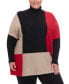 Plus Sized Long Sleeve Turtleneck Poncho Sweater