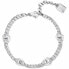 Shiny steel bracelet with zircons Desideri BEI076