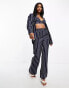 4th & Reckless stripe shirt co-ord in navy