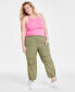 ფოტო #1 პროდუქტის Trendy Plus Size Utility Pants, Created for Macy's