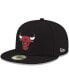 Фото #5 товара Men's Black Chicago Bulls Official Team Color 59FIFTY Fitted Hat