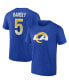 Фото #1 товара Men's Jalen Ramsey Royal Los Angeles Rams Player Icon T-shirt