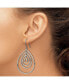 ფოტო #3 პროდუქტის Stainless Steel Polished Dangle Shepherd Hook Earrings