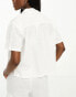 Фото #2 товара IIsla & Bird cargo crop short sleeve beach shirt co-ord in white