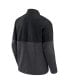 Men's Black, Heathered Charcoal Wisconsin Badgers Durable Raglan Full-Zip Jacket