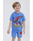 Boys Spider-Man T-Shirt and French Terry Shorts Outfit Set to (12 Months - 18-20)